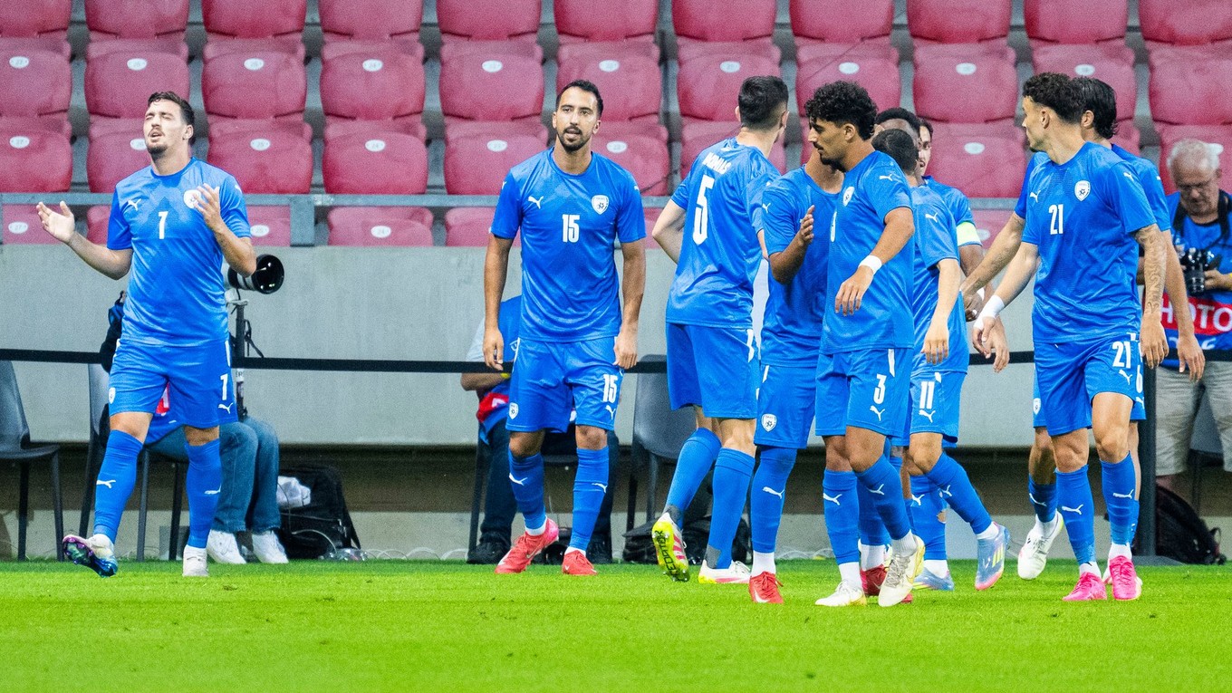 Gólová radosť izraelských futbalistov.