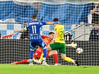 Momentka zo zápasu Žilina - Slovan