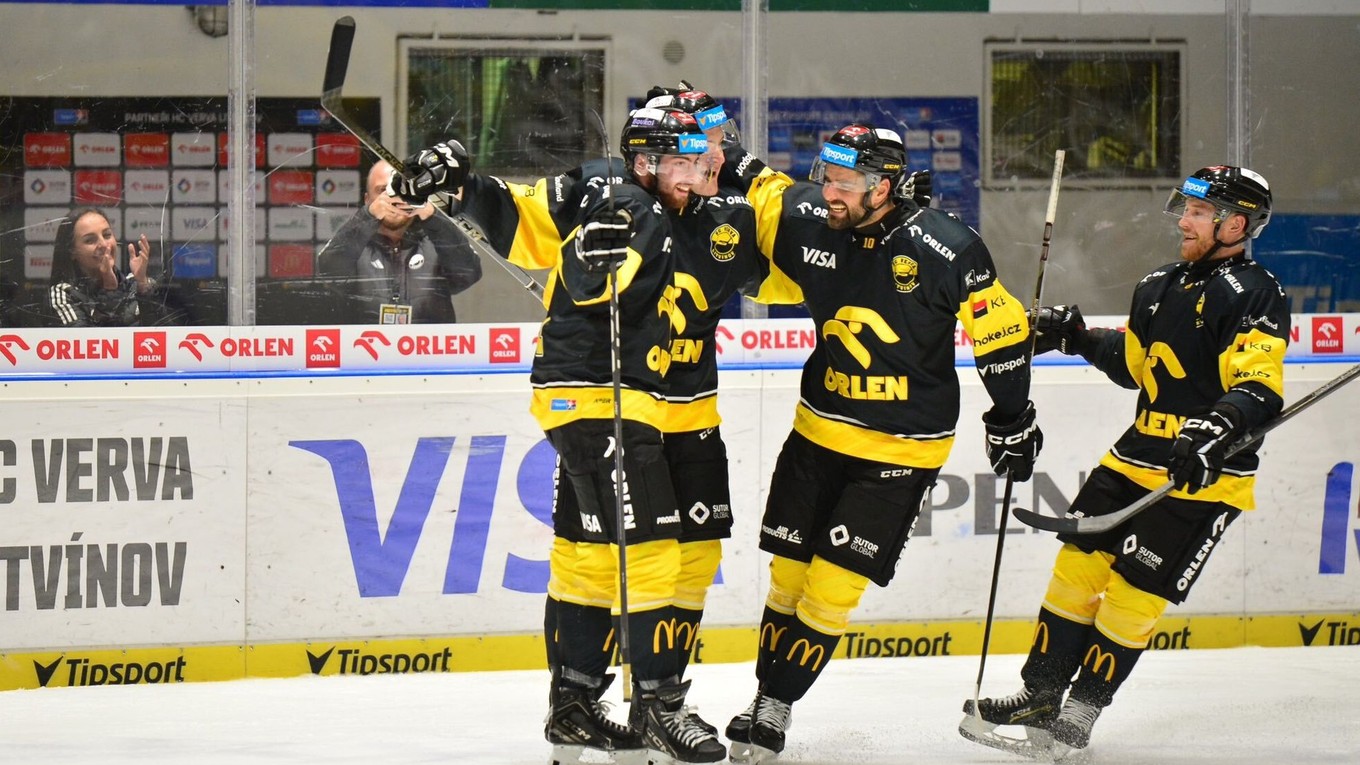 Hokejisti HC Verva Litvínov.