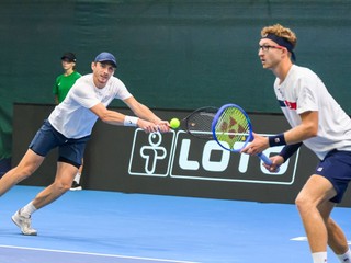 Slovenskí daviscupoví reprezentanti Lukáš Klein a Miloš Karol.