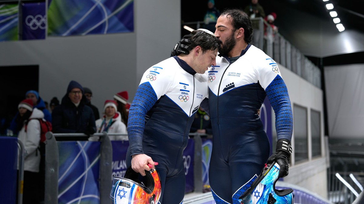 Izraelskí bobisti Adam Edelman a Menachem Chen