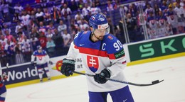 Tomáš Tatar pred zápasom Slovensko - Lotyšsko v skupine B na MS v hokeji 2024.