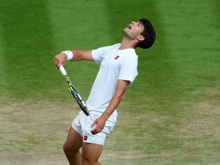 Carlos Alcaraz počas finále vo Wimbledone.