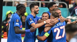 Na snímke sú futbalisti rumunského klubu FCSB. 