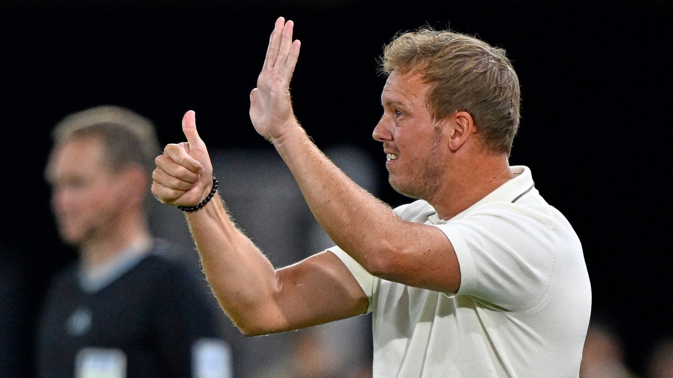 Julian Nagelsmann v zápase Slovensko - Nemecko