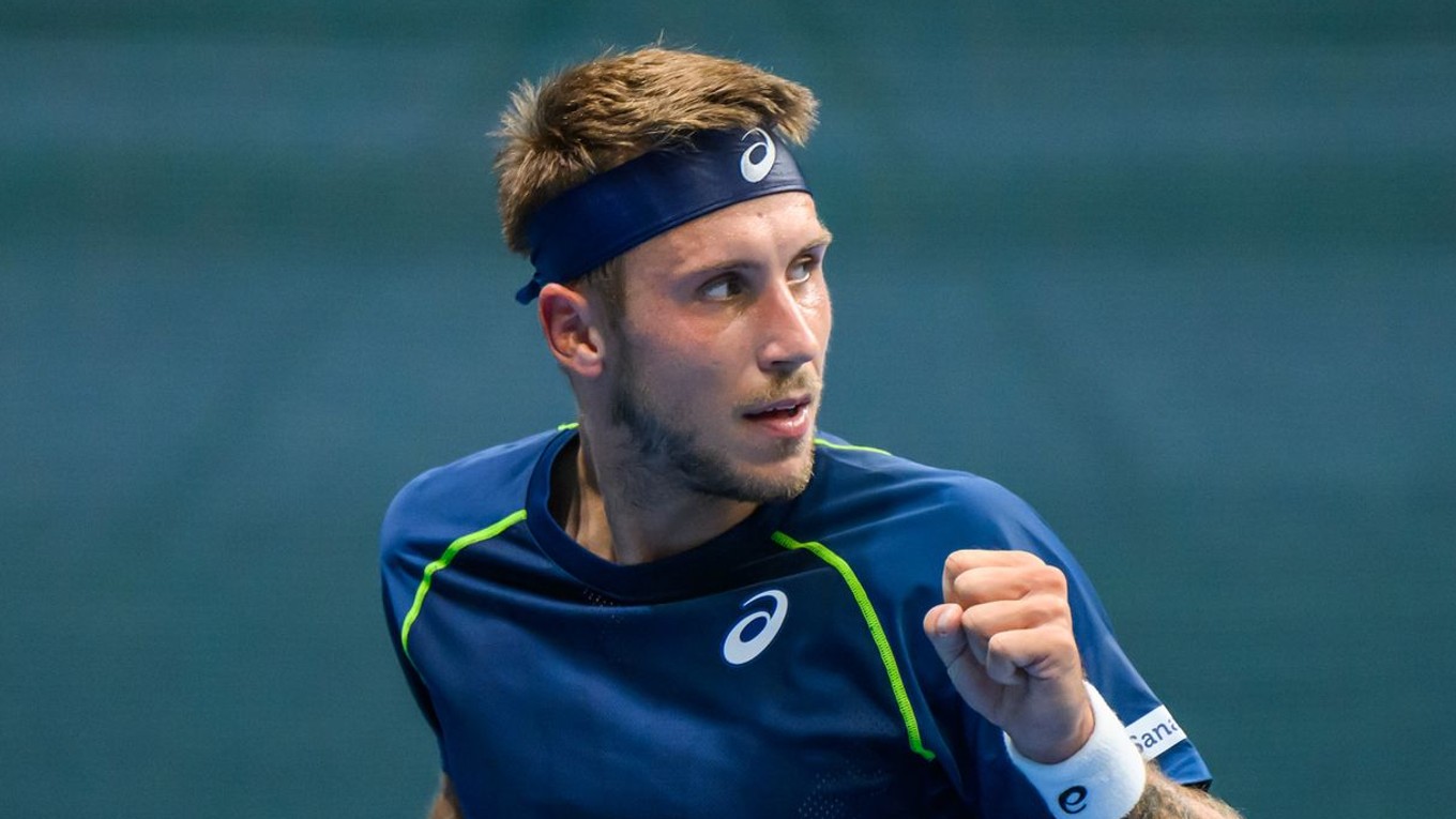 Na snímke slovenský daviscupový reprezentant Alex Molčan.