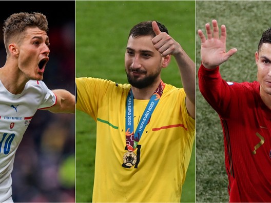Patrik Schick, Cristiano Ronaldo i Gianluigi Donnarumma patrili medzi najlepších hráčov ME vo futbale (EURO 2020 / 2021).