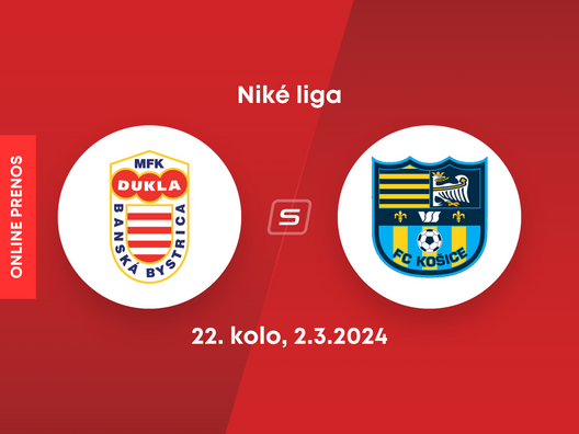 MFK Dukla Banská Bystrica - FC Košice: ONLINE prenos zo zápasu 22. kola Niké ligy.