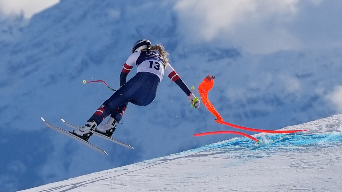 Pád Vonnovej počas zjazdu na ZOH 2026