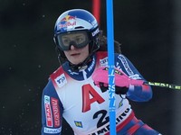 Zrinka Ljutičová počas slalomu v stredisku Semmering 2024.