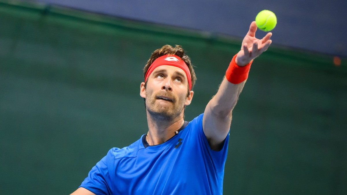 Na snímke slovenský daviscupový reprezentant Norbert Gombos.