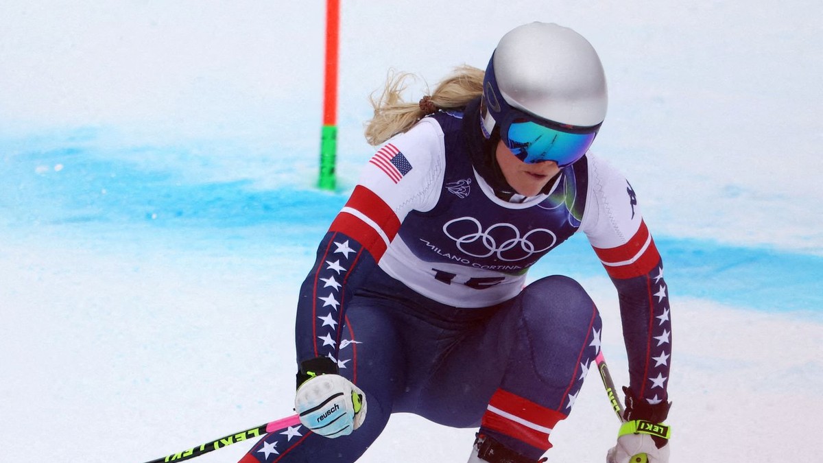 Americká lyžiarka Lindsey Vonnová počas ZOH 2026 v Cortine. 