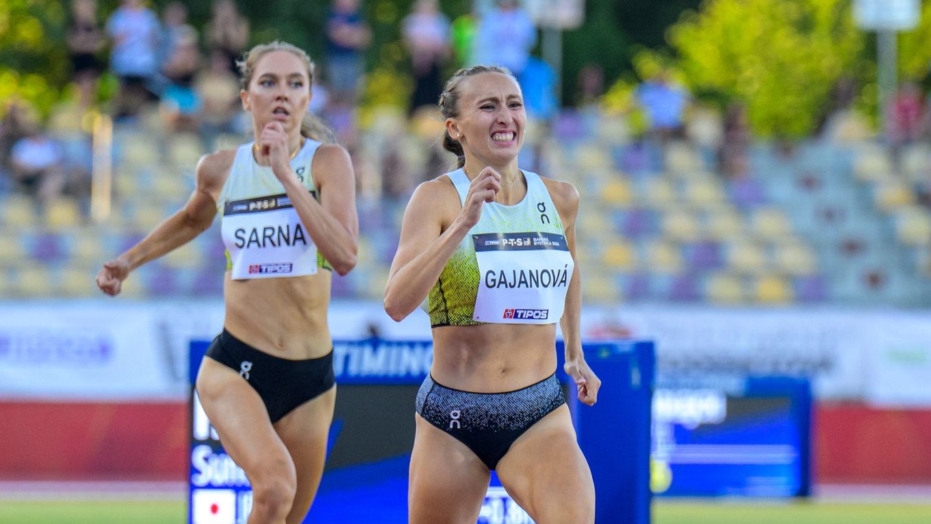 Slovenská reprezentantka v behu na 800 metrov Gabriela Gajanová počas mítingu P-T-S 2025.