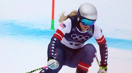 Americká lyžiarka Lindsey Vonnová počas ZOH 2026 v Cortine. 