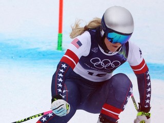 Americká lyžiarka Lindsey Vonnová počas ZOH 2026 v Cortine. 