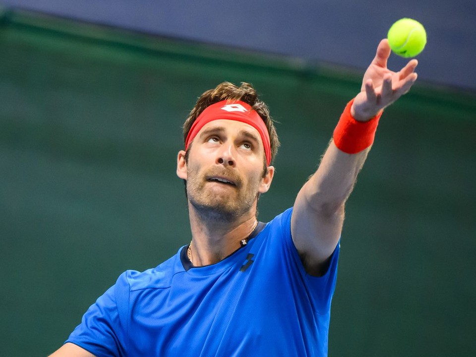 Na snímke slovenský daviscupový reprezentant Norbert Gombos.