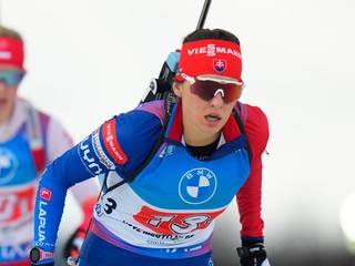 Zuzana Remeňová počas MS v biatlone 2024 v Novom Meste na Morave. 