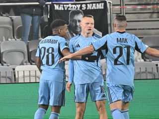 Futbalisti Slovana Bratislava.