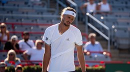 Nemecký tenista Alexander Zverev počas zápasu v Montreale.