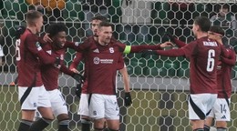 Futbalisti Sparty Praha.