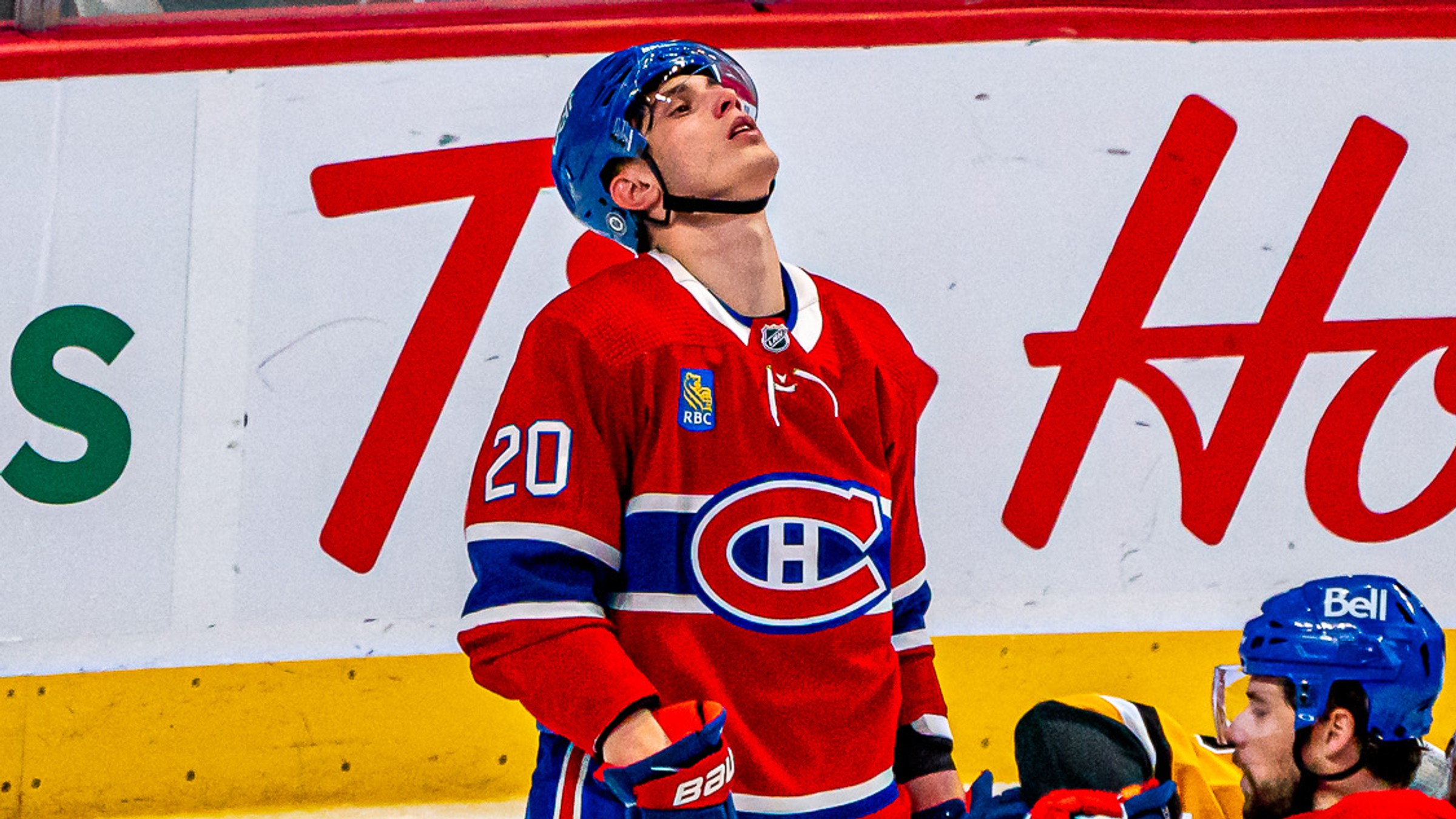 Juraj Slafkovský v drese Montreal Canadiens.