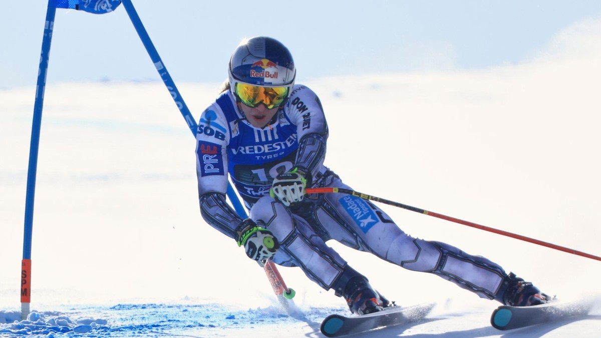 Na snímke je česká lyžiarka Ester Ledecká. 