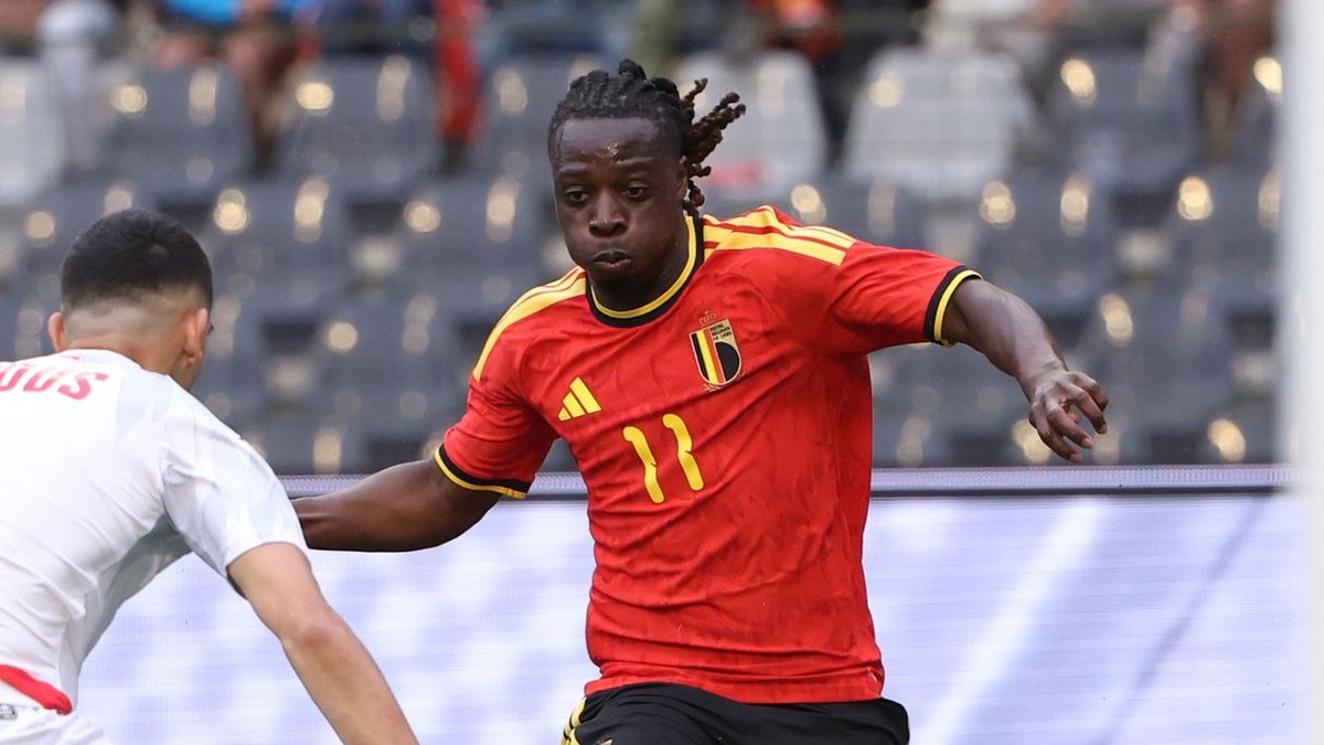 Jérémy Doku v drese Belgicka.
