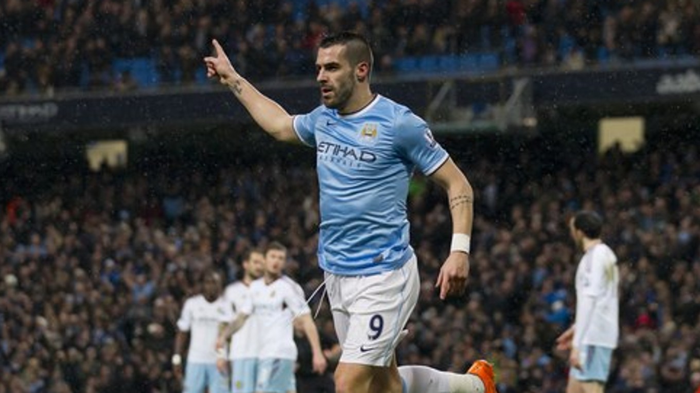 Negredo v drese Manchestru City.