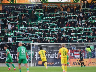 Na snímke fanúšikovia Prešova v zápase 13. kola futbalovej Niké ligy medzi FC Tatran Prešov - MŠK Žilina.