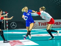 Momentka zo zápasu Slovensko - Turecko (hádzaná, ženy)