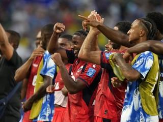 Hráči Kapverdských ostrovov oslavujú remízu 2:2 v zápase Kapverdské ostrovy - Uruguaj na MS 2026 vo futbale.