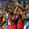 Hráči Kapverdských ostrovov oslavujú remízu 2:2 v zápase Kapverdské ostrovy - Uruguaj na MS 2026 vo futbale.