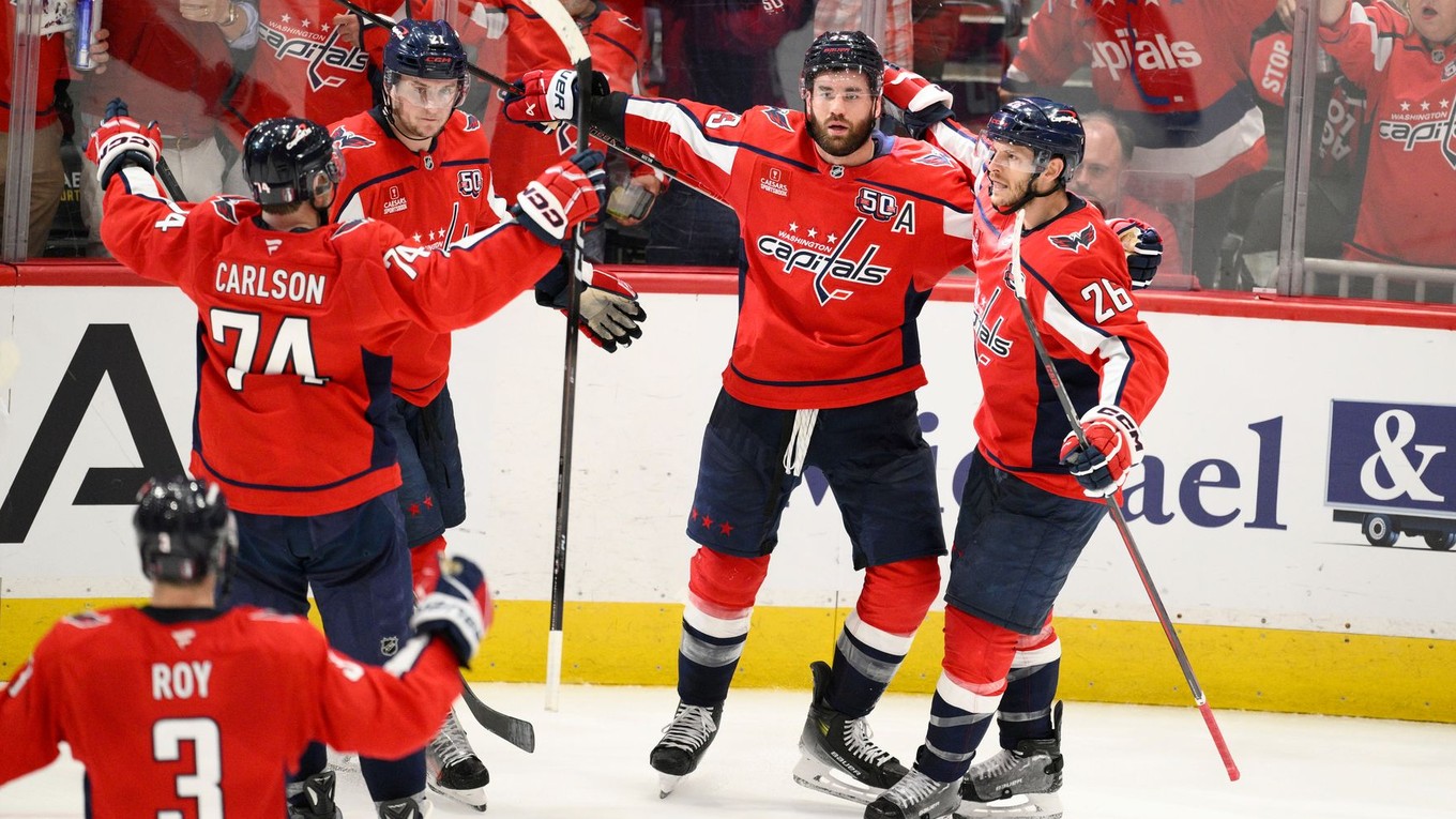 Gólová radosť hráčov Washingtonu Capitals 
