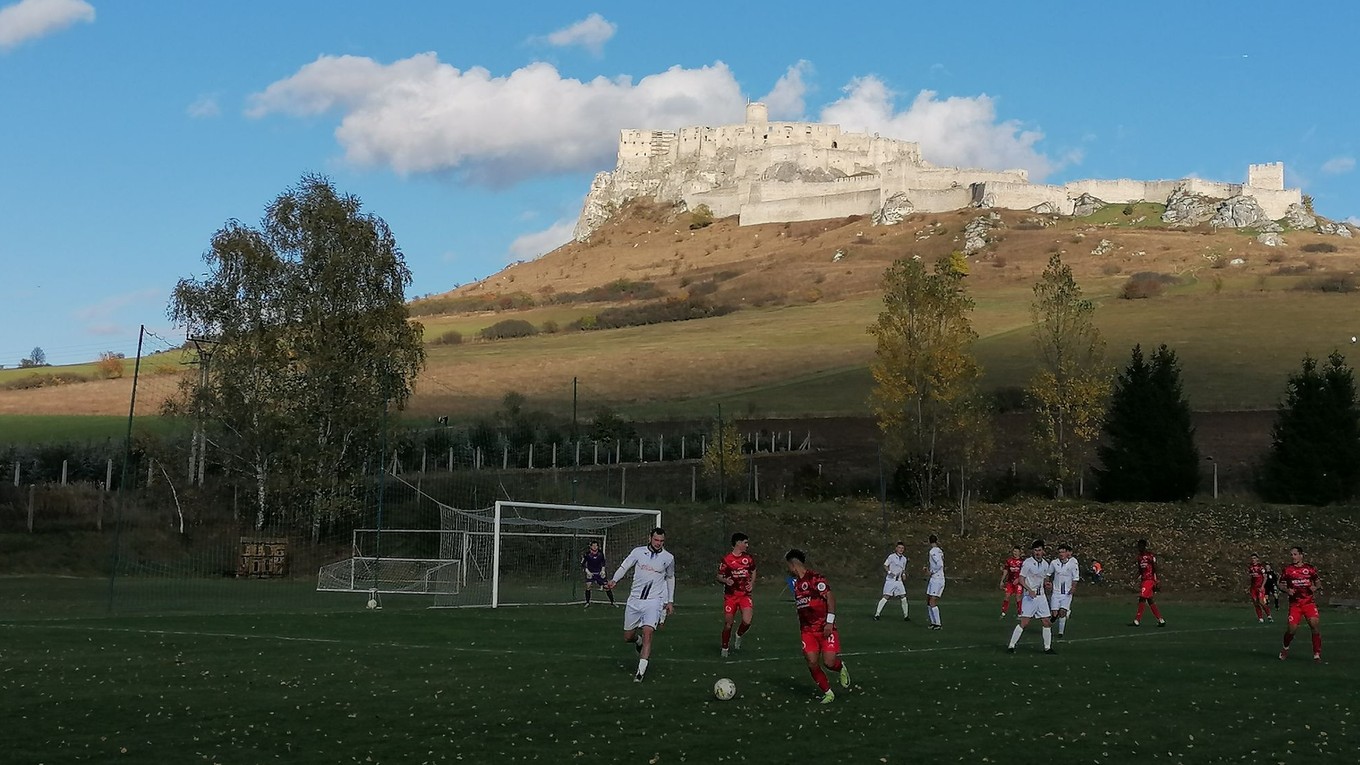 Momentka zo zápasu Spišské Podhradie - Vranov nad Topľou.