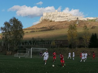 Momentka zo zápasu Spišské Podhradie - Vranov nad Topľou.