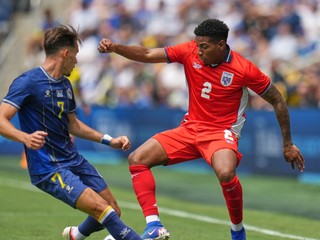 Cesar Blackman v prípravnom zápase s Bosnou a Hercegovinou.