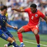 Cesar Blackman v prípravnom zápase s Bosnou a Hercegovinou.