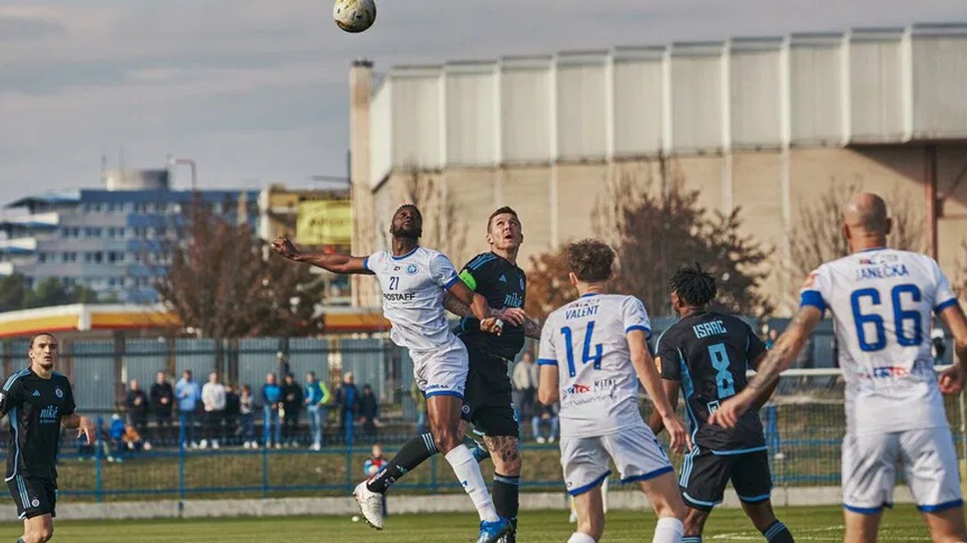 Momentka zo zápasu Spišská Nová Ves - Slovan Bratislava. 