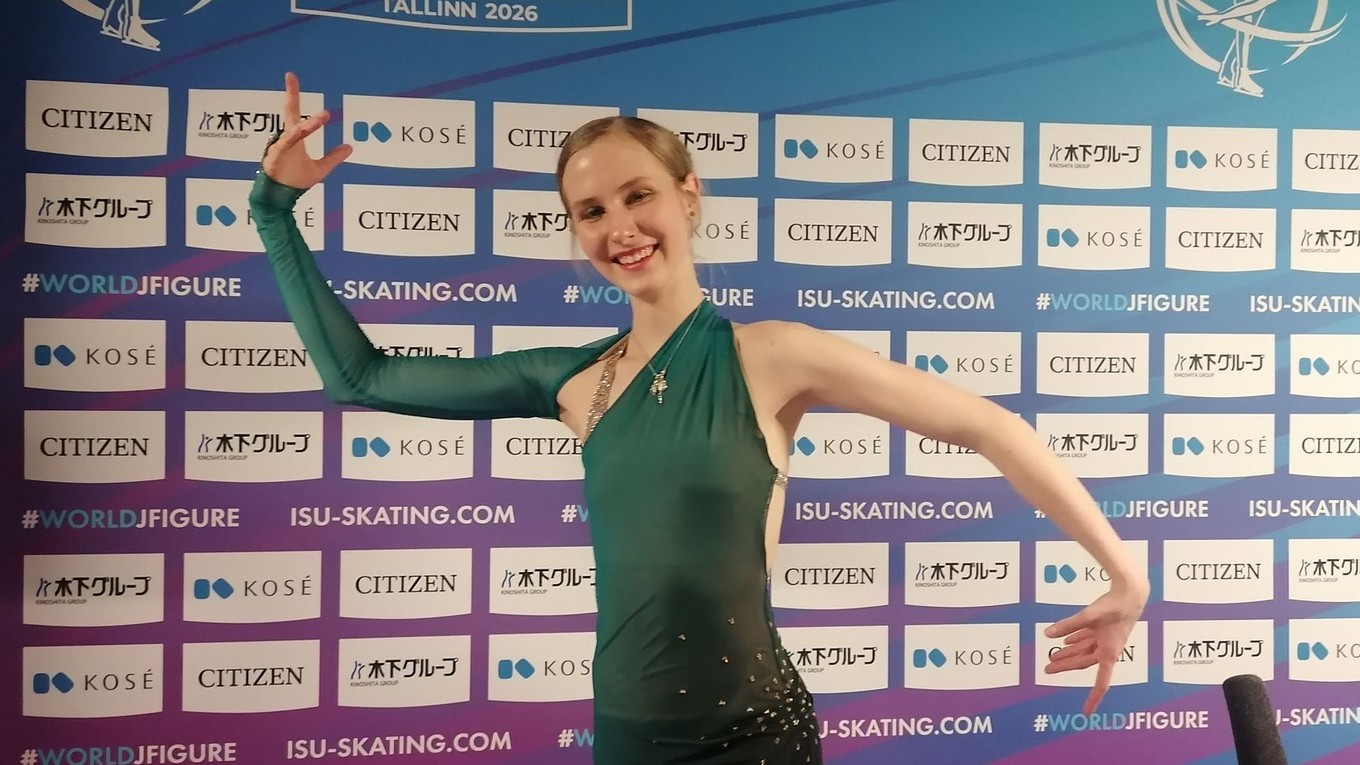 Alica Lengyelová po voľnej jazde na MS juniorov 2026.