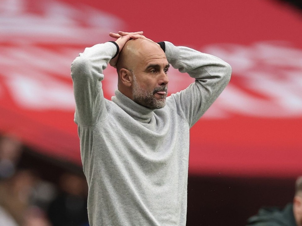 Tréner Pep Guardiola.