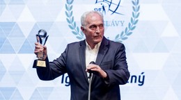 Bývalý volejbalový reprezentant a tréner Igor Prieložný počas uvedenia do Siene slávy slovenského volejbalu v roku 2024.