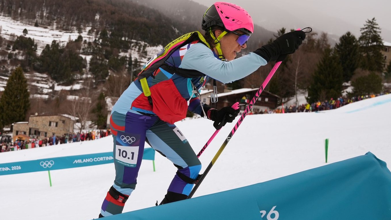 Slovenská skialpinistka Marianna Jagerčíková počas pretekov miešaných štafiet v skialpinizme.