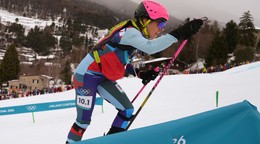 Slovenská skialpinistka Marianna Jagerčíková počas pretekov miešaných štafiet v skialpinizme.