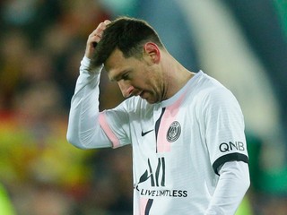 Lionel Messi v drese Paríž St. Germain.