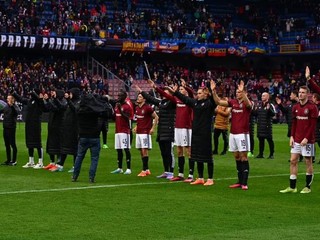 Futbalisti Sparty Praha.