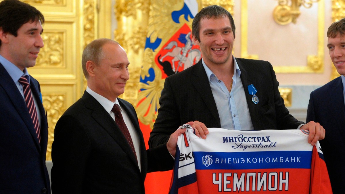 Alexander Ovečkin a Vladimir Putin.