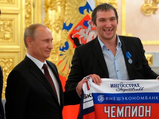 Alexander Ovečkin a Vladimir Putin.