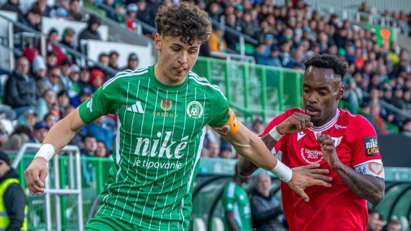 Momentka zo zápasu Prešov - Trenčín