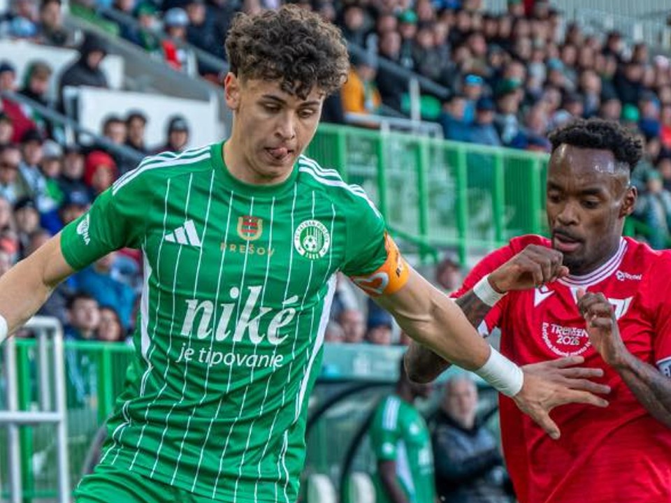 Momentka zo zápasu Prešov - Trenčín