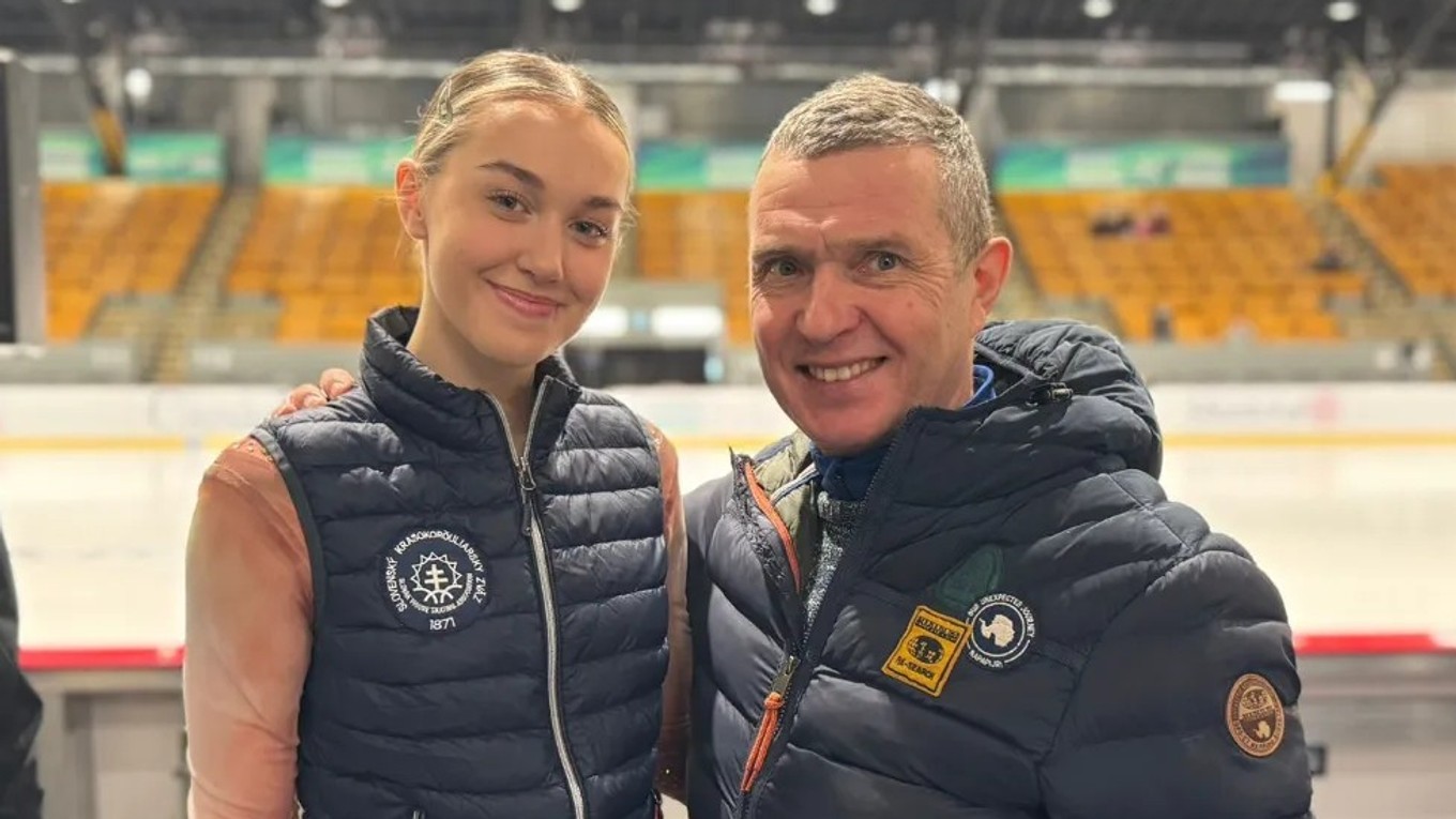 Vanesa Šelmeková a tréner Vladimír Dvojnikov v Montreale.
